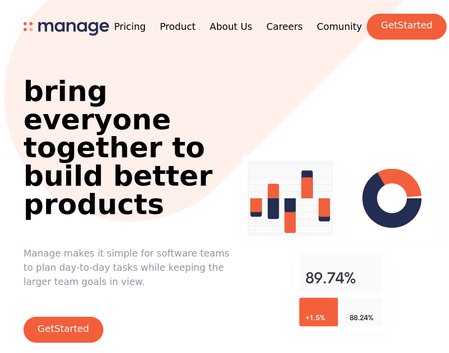 Landing page project image